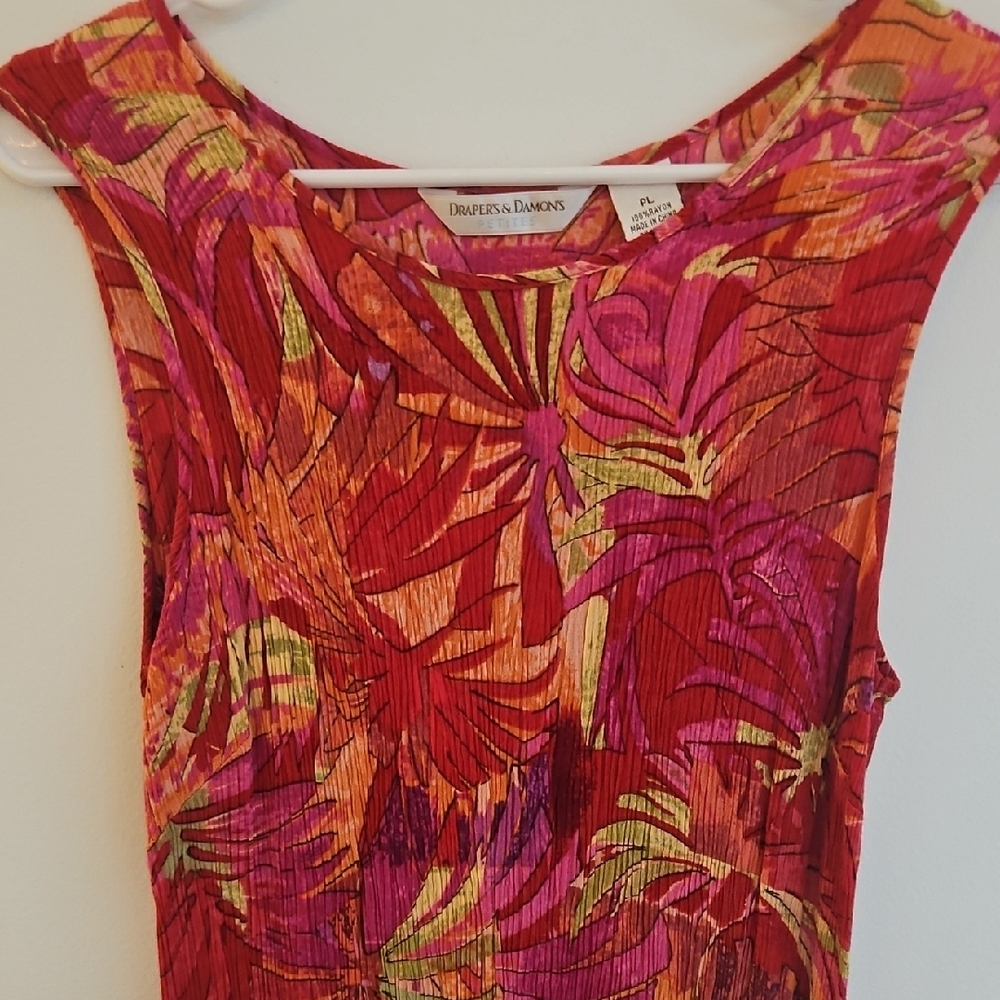 Vibrant Floral Maxi Dress in Pink and Orange - Picture 4 of 4